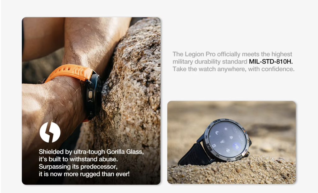 Rugged long-battery smartwatch for outdoor work and busy schedules