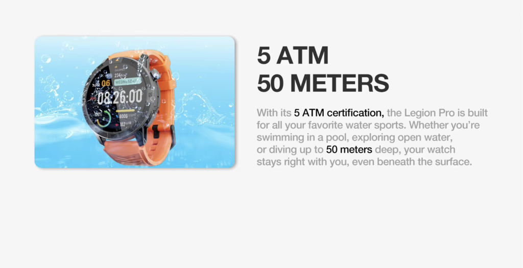 Smartwatch water-resistance advertisement reviewed as an optional feature rather than a buyer nonnegotiable