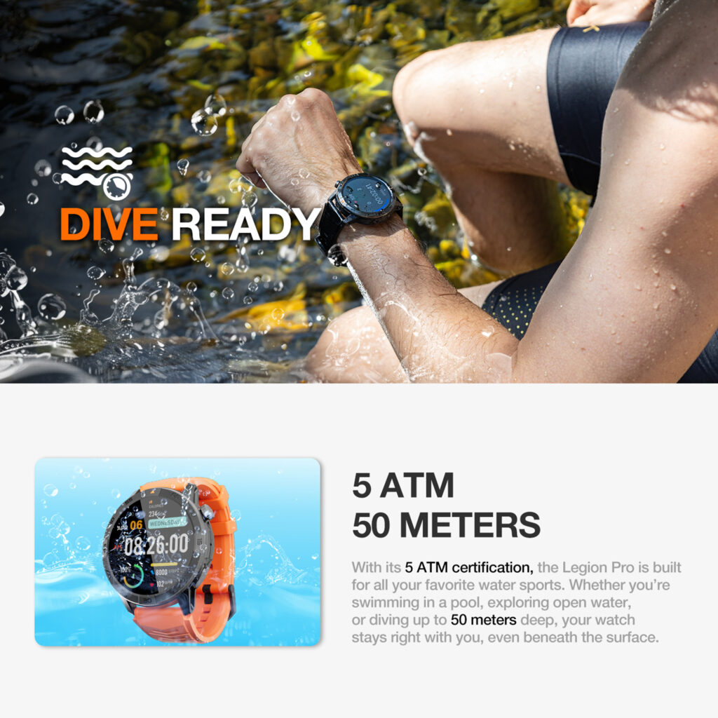 Water-resistant smartwatch for rainy road trips and outdoor stops